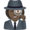 Woman Detective- Dark Skin Tone emoji on Emojione